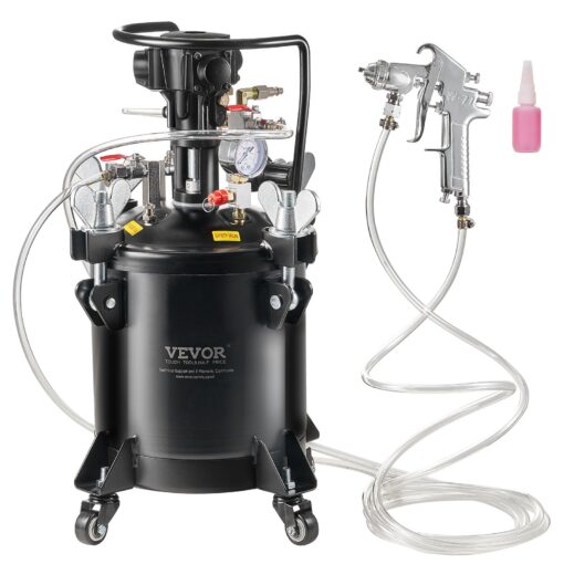 VEVOR 10L25 Gal Spray Paint Pressure Pot Tank with Automatic Stirring and Adjustable Pressure