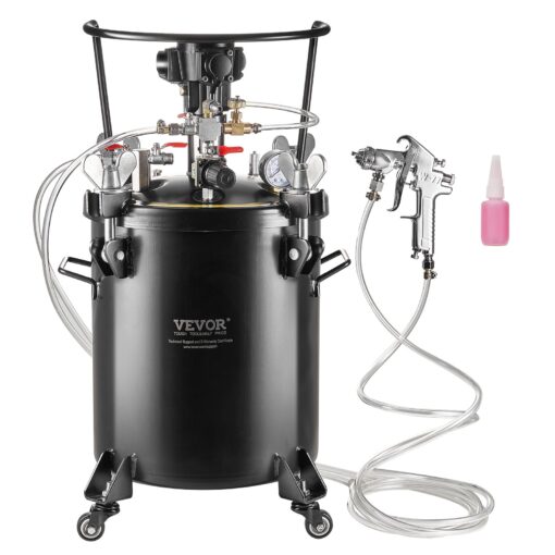 VEVOR 30L75 Gal Automatic Stirring Paint Pressure Pot with 70 psi Adjustable Pressure and 4mm Spray Gun