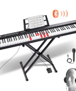 VEVOR 88-Key Semi-Weighted Digital Piano Keyboard with Adjustable Stand