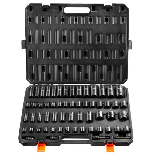 VEVOR 59pcs Impact Socket Set with Cr Mo Steel 6 Point 38 12 Drive