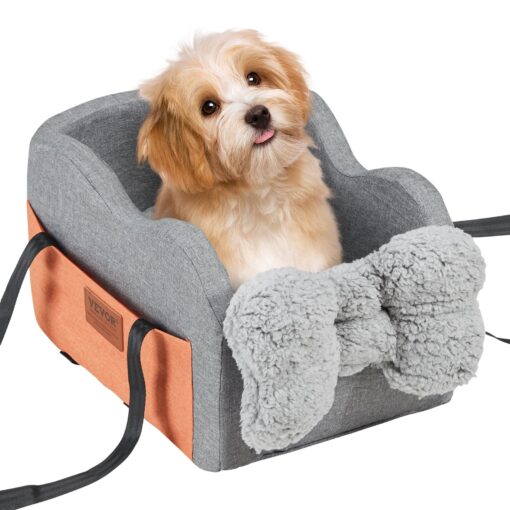 VEVOR Waterproof Center Console Dog Car Seat with Safety Belts for Small Dogs Up to 36 kg 8 lbs