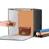 VEVOR 60x60cm Photo Studio Light Box with Adjustable 3000 5600K LED Lighting  Colorful Backdrops