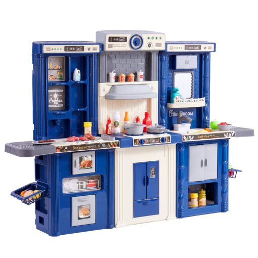 VEVOR 3 in 1 Kids Kitchen Playset with 74 Piece Accessories