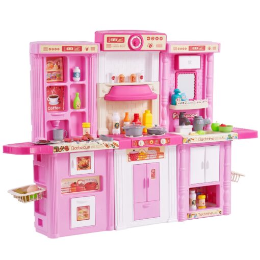 VEVOR 3 in 1 Kids Kitchen Playset with 74 Accessories