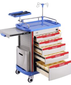 VEVOR 5-Tier Mobile Medical Lab Cart with 5 Drawers