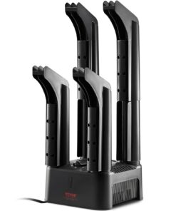 VEVOR Portable 4-Tube Shoe Dryer with Heat Blower & Timer