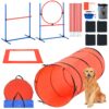 VEVOR Dog Agility Training Set   5 PCS with 71 inch 180 cm Tunnel