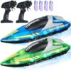 VEVOR 2 PCS RC Racing Boat with 12 kmh 75 mph Speed