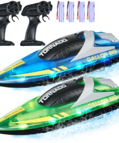 VEVOR 2 PCS RC sacīkšu laiva ar ātrumu 12 km/h (7,5 mph)