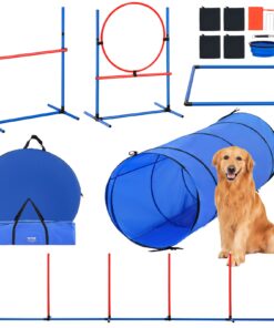 VEVOR Dog Agility Training Equipment Set - Includes 71 cm (27.95 in) Jump Rods