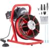 VEVOR 23m x 95mm Electric Drain Cleaner Machine with 4 Interchangeable Cutters for 50 100mm Pipes