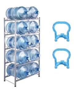 VEVOR 5-Tier Heavy-Duty Cast Iron Water Jug Holder for 3-Gallon and 5-Gallon Bottles