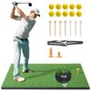 VEVOR 15x12m Golf Hitting Mat with Realistic Turf   Indoor and Outdoor Practice Mat with Accessory Set