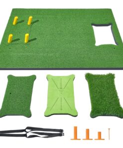 VEVOR PRO 5x4ft (1.52x1.22m) 4-in-1 Golfa Treniņu Paklājs ar Reālistisku Zālienu Iekštelpām un Ārtelpām
