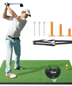 VEVOR 5x4ft (1.52x1.22m) Golf Hitting Mat with Realistic Turf and 6 Tee Holes