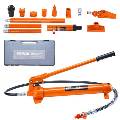 VEVOR 12 Ton Hydraulic Jack Air Pump Lift Ram with 14 m 55 inch Oil Tube for Auto Body Frame Repair