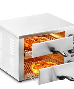 VEVOR 12 collu elektriskā picu cepeškrāsns ar regulējamu temperatūru (50-350℃ / 122-662°F) un 120 minūšu taimeri