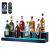 VEVOR 76 cm 30 2 Step LED Lighted Liquor Bottle Display Bar Shelf with RF and App Control