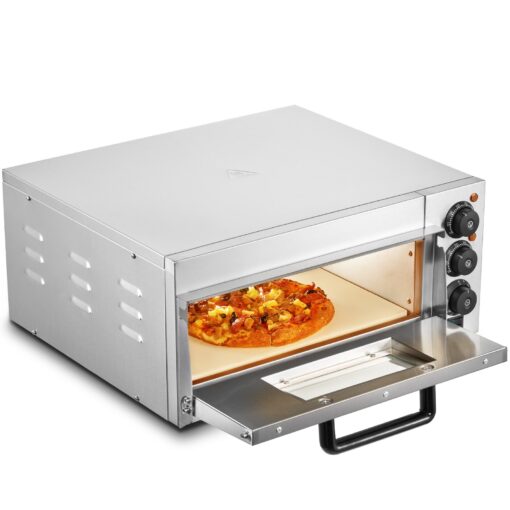 VEVOR Commercial Countertop Electric Pizza Oven with Pizza Stone