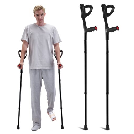 VEVOR Adjustable Forearm Crutches with Ergonomic Cuff