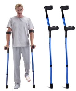 VEVOR Aluminum Forearm Crutches with Adjustable Height (140 cm - 180 cm
