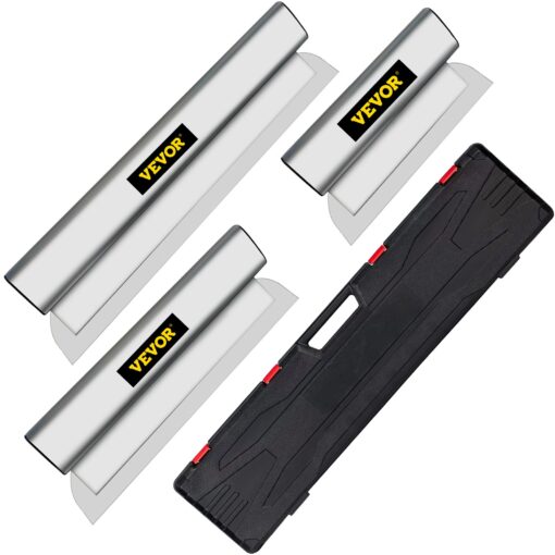 VEVOR Stainless Steel Drywall Skimming Blade Set with Ergonomic Handle 254061cm 101624in Finishing Trowel Tool