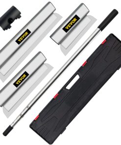 VEVOR Stainless Steel Drywall Skimming Blade Putty Knife Set with Ergonomic Handle - 25/40/60 cm (10/16/24 in) Trowel Tool