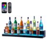 VEVOR 101cm40in LED Lighted 2 Step Liquor Bottle Display Bar Shelf with RF  App Control