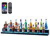 VEVOR 152 cm 60 inch 2 Step LED Lighted Liquor Bottle Display Bar Shelf with RF  App Control for Home and Commercial Use
