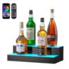 VEVOR 40 cm 16 inch LED Lighted Liquor Bottle Display Bar Shelf with RF  App Control