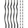 VEVOR 51 Pack 82 cm 3225 Inch Iron Deck Balusters   Durable Matte Black Metal Spindles for Stair and Porch Railing