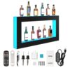 VEVOR 122m 48 Inch LED Lighted Wall Mounted Liquor Bottle Display Shelf with RF  App Control