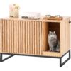 VEVOR Hidden Cat Litter Box Furniture with 2 Doors
