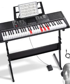 VEVOR 61-Key Digital Keyboard Piano with 600 Tones and Adjustable Stand (51-80.5 cm / 20-31.7 in)