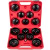 VEVOR 15 Piece Low Profile Oil Filter Socket Set with Metric and Imperial Sizes 65 100mm
