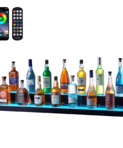 VEVOR LED Lighted Liquor Bottle Display Bar Shelf with RF & App Control