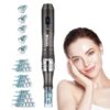 VEVOR 6 Speed Electric Microneedling Pen with Adjustable Needle Length 0 25 mm  0 01 inch and 22 Professional Cartridges