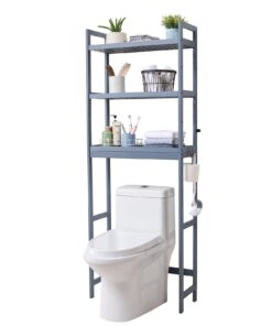 VEVOR 3-Tier Bamboo Over-the-Toilet Storage Rack with Adjustable Shelf
