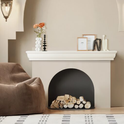 VEVOR 183 cm 72 Inch Solid Pine Wood Floating Fireplace Mantel Shelf in White for Living Room Decor