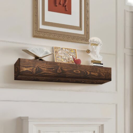 VEVOR 213 cm 84 inch Solid Pine Wood Floating Fireplace Mantel Shelf