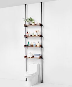 VEVOR Over Toilet Storage Rack with 4 Adjustable Shelves