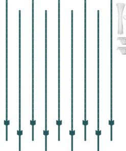 VEVOR 213 cm (7 Feet) Heavy Duty Metal U-Channel Fence Posts 10 Pack for Outdoor Gardening and Farms