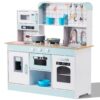 VEVOR Wooden Kids Kitchen Playset with Realistic Lights