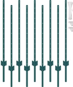 VEVOR Heavy Duty Metal Fence Posts 4 Feet (121.92 cm) T-Post 10 Pack