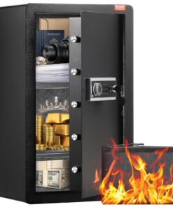 VEVOR 99L (3.5 cu.ft) Black Alloy Steel Safe Box with Key