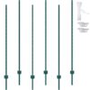 VEVOR Heavy Duty Metal Fence Posts 18288 cm 6 Feet 6 Pack with U Channel Design for Outdoor Gardening and Farms