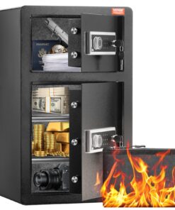 VEVOR divdurvju 128L (4,5 cu.ft) seifs ar atslēgas slēdzeni