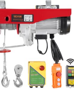 VEVOR Electric Hoist Crane Winch 1000 kg/2200 lbs Capacity with 100 m/328 ft Wireless & 4.2 m/14 ft Wired Remote Control