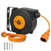 VEVOR Heavy Duty Retractable Extension Cord Reel 9m 30ft with 1000W Capacity and Overheat Protection