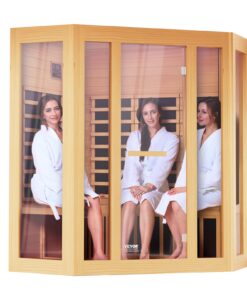 VEVOR Far Infrared Wooden Sauna Room for 3-4 People